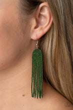 Load image into Gallery viewer, Right as RAINBOW - Green Seed Bead Earrings - Sabrina&#39;s Bling Collection