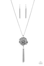 Load image into Gallery viewer, Rosy Redux - Silver Rose Pendant Necklace - Sabrina&#39;s Bling Collection