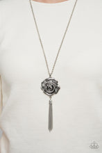 Load image into Gallery viewer, Rosy Redux - Silver Rose Pendant Necklace - Sabrina&#39;s Bling Collection