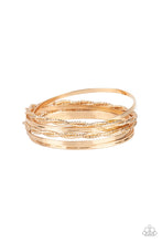 Load image into Gallery viewer, Sensational Shimmer - Gold Bangle Bracelets - Sabrinas Bling Collection