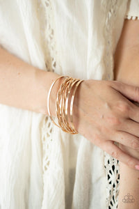 Sensational Shimmer - Gold Bangle Bracelets - Sabrinas Bling Collection