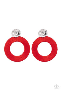 Strategically Sassy - Red Earrings - Sabrina's Bling Collection