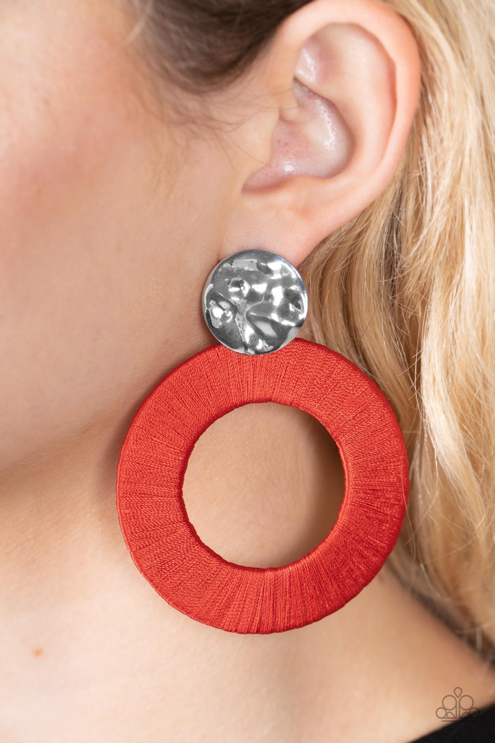 Strategically Sassy - Red Earrings - Sabrina's Bling Collection