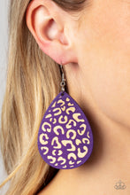 Load image into Gallery viewer, Suburban Jungle - Purple Wood Earrings - Sabrina&#39;s Bling Collection