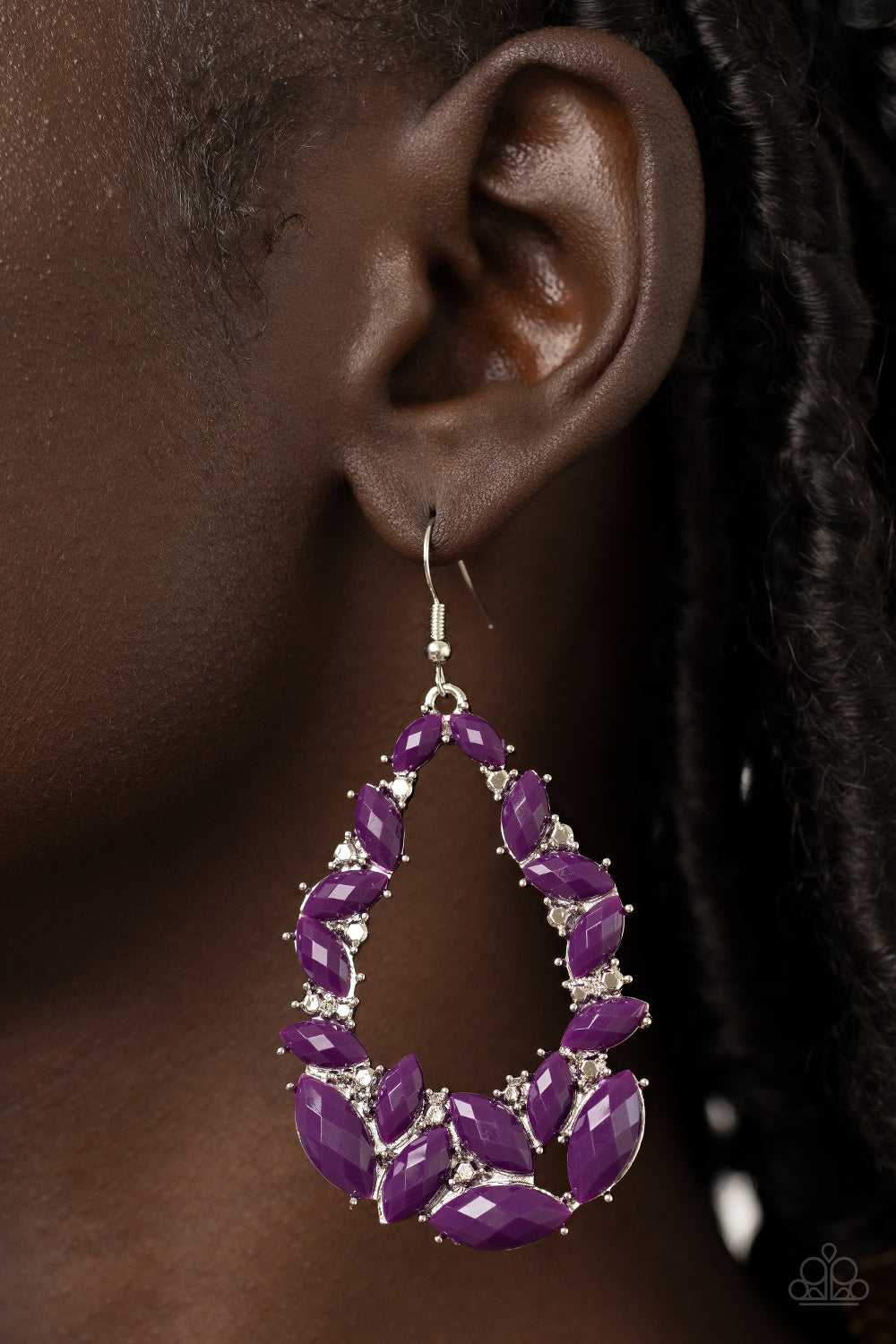 Tenacious Treasure - Purple Plum Earrings - Sabrina's Bling Collection