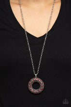 Load image into Gallery viewer, Wintry Wreath - Red Rhinestone Necklace - Sabrina&#39;s Bling Collection