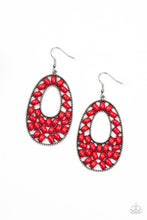 Load image into Gallery viewer, Beaded Shores - Red Earrings - Sabrina&#39;s Bling Collection