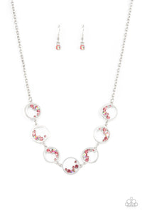 Blissfully Bubbly - Pink Rhinestone Necklace - Sabrina's Bling Collection