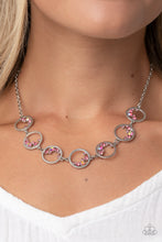 Load image into Gallery viewer, Blissfully Bubbly - Pink Rhinestone Necklace - Sabrina&#39;s Bling Collection