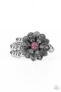Botanical Bravado - Pink Flower Bracelet - Sabrina's Bling Collection
