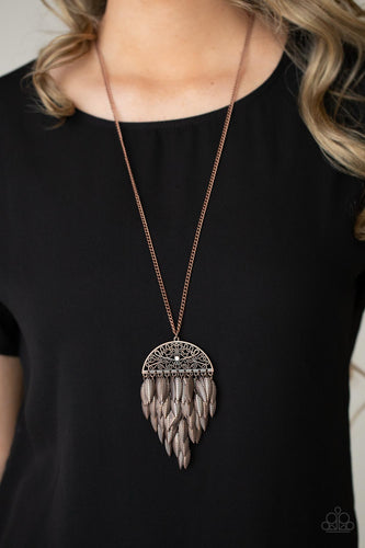 Canopy Cruise - Copper Leaf Necklace - Sabrina's Bling Collection