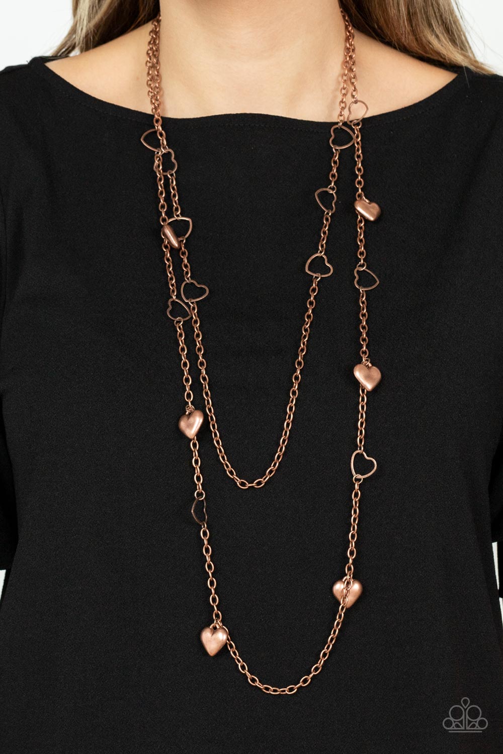 Chicly Cupid - Copper Heart Necklace - Sabrina's Bling Collection