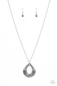 Glitz and Grind - Silver Hematite Necklace - Sabrina's Bling Collection