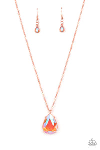 Illustrious Icon - Copper Iridescent Necklace - Sabrina's Bling Collection