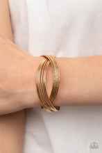 Load image into Gallery viewer, Industrialized Shimmer - Gold Bracelet - Sabrinas Bling Collection