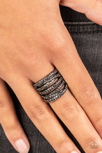 Load image into Gallery viewer, Knock-Out Opulence - Black &amp; Hematite Ring- Sabrinas Bling Collection