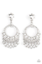 Load image into Gallery viewer, Marrakesh Request - White Rhinestone Earrings - Sabrina&#39;s Bling Collection