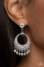 Load image into Gallery viewer, Marrakesh Request - White Rhinestone Earrings - Sabrina&#39;s Bling Collection