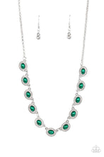 Load image into Gallery viewer, Modest Masterpiece - Green Rhinestone Necklace - Sabrina&#39;s Bling Collection