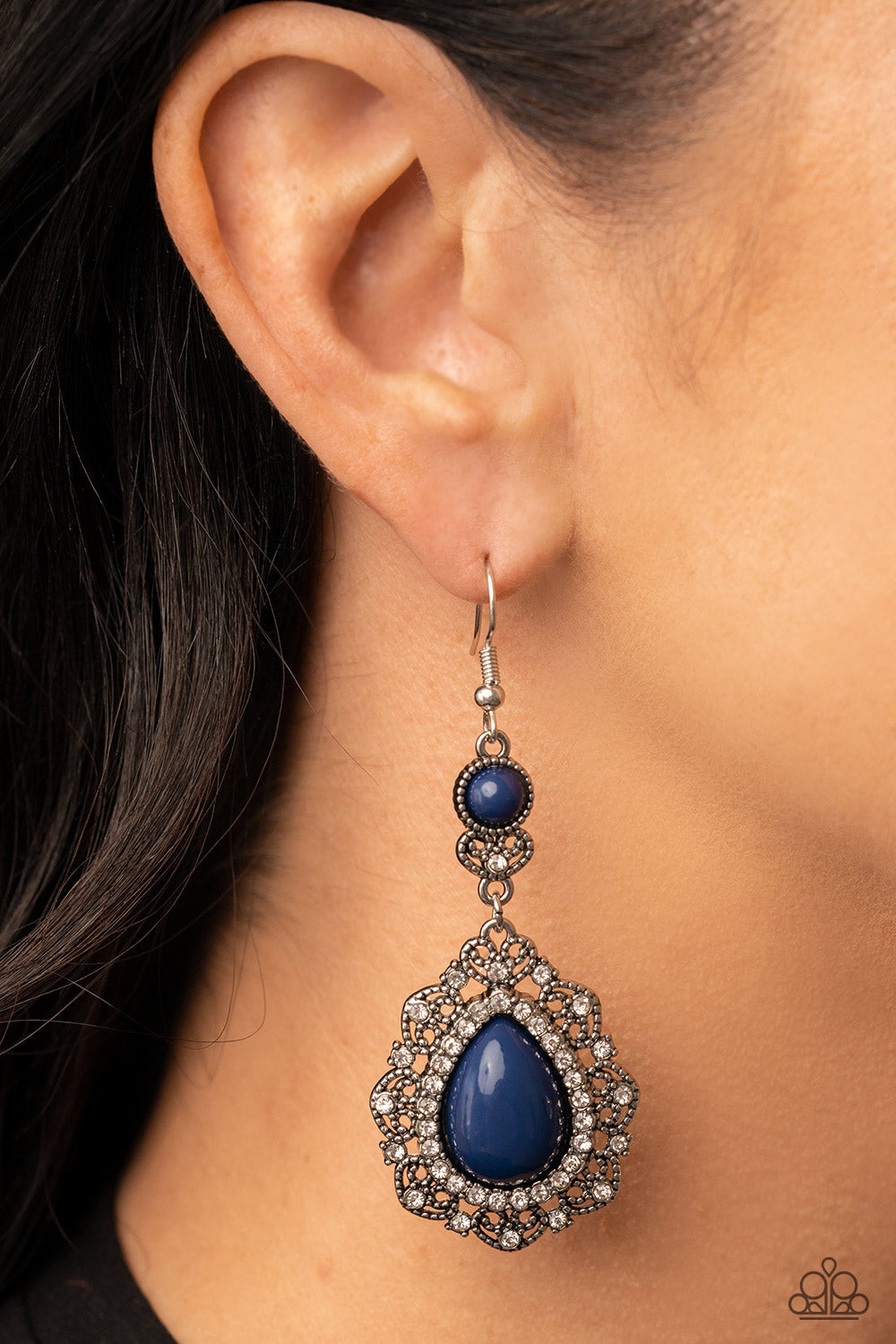 Palace Bribe - Blue Teardrop Earrings - Sabrina's Bling Collection