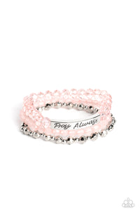 Pray Always - Pink Inspirational Bracelet - Sabrinas Bling Collection