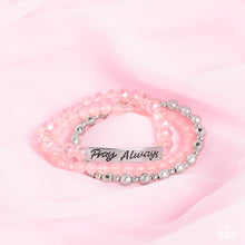 Load image into Gallery viewer, Pray Always - Pink Inspirational Bracelet - Sabrinas Bling Collection