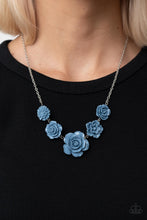 Load image into Gallery viewer, PRIMROSE and Pretty - Blue Rose Necklace - Sabrina&#39;s Bling Collection