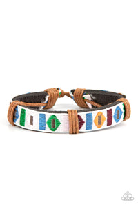 Textile Trendsetter - Multi Leather Bracelet - Sabrina's Bling Collection
