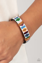 Load image into Gallery viewer, Textile Trendsetter - Multi Leather Bracelet - Sabrina&#39;s Bling Collection