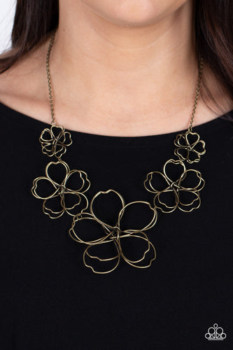 The Show Must GROW On - Brass Blossom Necklace - Sabrina's Bling Collection