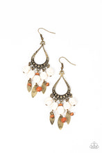 Load image into Gallery viewer, Adobe Air - Brass, Stone &amp; Wood Earrings - Sabrinas Bling Collection