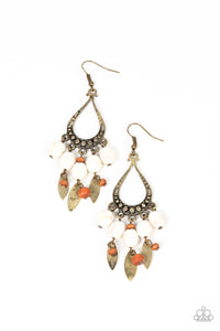 Adobe Air - Brass, Stone & Wood Earrings - Sabrinas Bling Collection