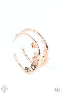 Attractive Allure - Rose Gold Hoop Earrings - April 2022 Fashion Fix - Sabrina's Bling Collection