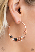 Load image into Gallery viewer, Attractive Allure - Rose Gold Hoop Earrings - April 2022 Fashion Fix - Sabrina&#39;s Bling Collection