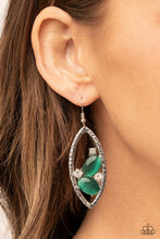 Load image into Gallery viewer, Famously Fashionable - Green Cat&#39;s Eye Earrings - Sabrina&#39;s Bling Collection