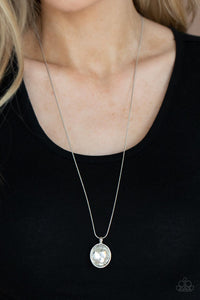 Instant Icon - White Necklace - Sabrina's Bling Collection