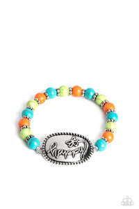 Lively Landscape - Multi "Happy" Bracelet - Sabrinas Bling Collection