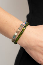 Load image into Gallery viewer, Pack your Poncho - Green Wood Bracelet - Sabrina&#39;s Bling Collection