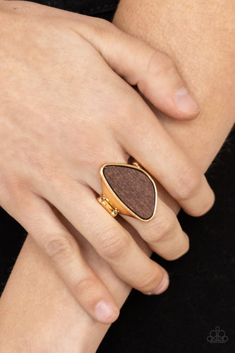 Perfectly Petrified - Gold Ring - Sabrina's Bling Collection