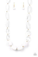 Load image into Gallery viewer, Private Paradise - White &amp; Gold Necklace - Sabrina&#39;s Bling Collection