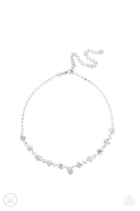 Regal Rebel - White Rhinestone Choker Necklace - Sabrina's Bling Collection