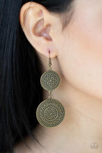 Load image into Gallery viewer, Road Trip Paradise - Brass Earrings - Sabrina&#39;s Bling Collection