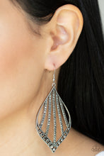 Load image into Gallery viewer, Showcase Sparkle - Silver Hematite Earrings - Sabrina&#39;s Bling Collection