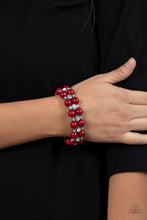Load image into Gallery viewer, Starlight Reflection - Red &amp; Rhinestone Bracelet - Sabrina&#39;s Bling Collection