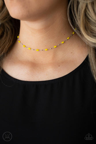 Urban Expo - Yellow Choker Necklace - Sabrina's Bling Collection