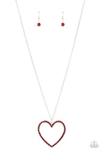 Load image into Gallery viewer, Va-Va-VALENTINE - Red Heart Necklace - Sabrina&#39;s Bling Collection