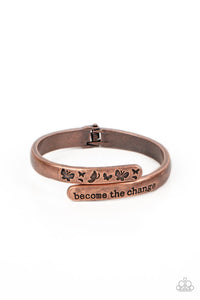 WINGS of Change - Copper Inspirational Bracelet - Sabrinas Bling Collection